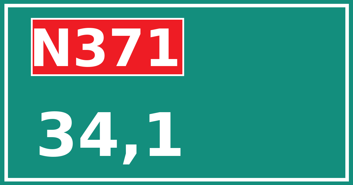 Hectometerbord N371 34,1