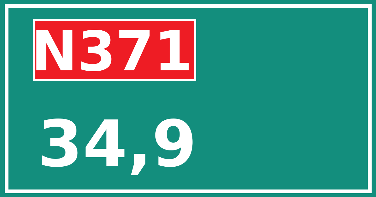 Hectometerbord N371 34,9