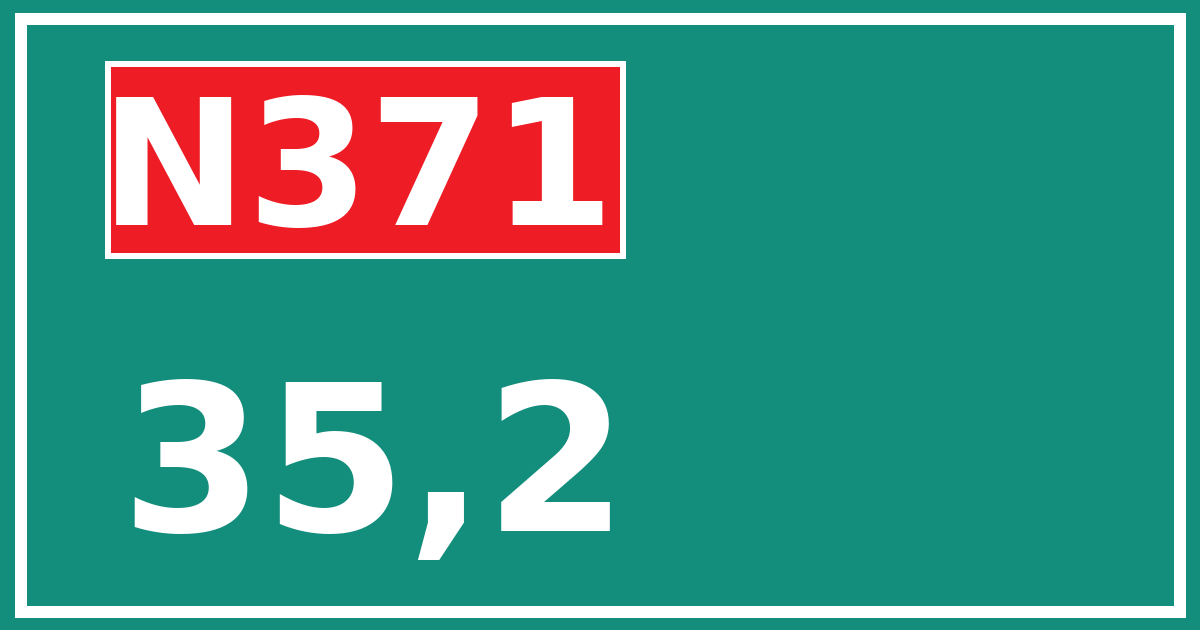 Hectometerbord N371 35,2