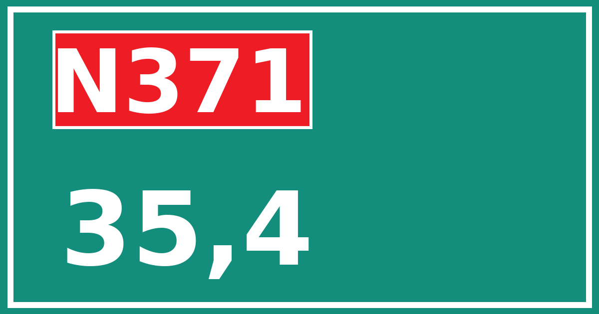Hectometerbord N371 35,4