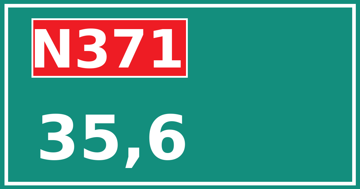 Hectometerbord N371 35,6