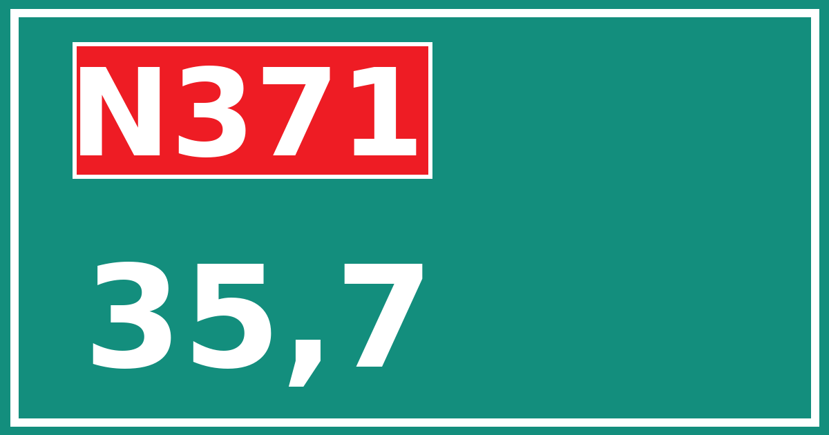 Hectometerbord N371 35,7