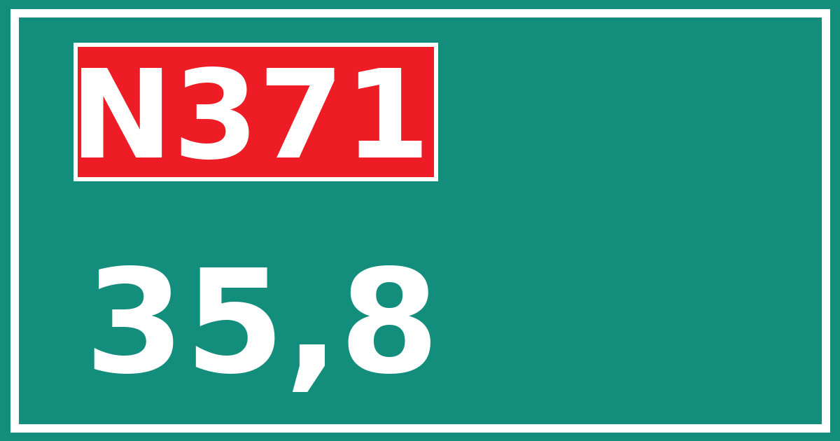 Hectometerbord N371 35,8