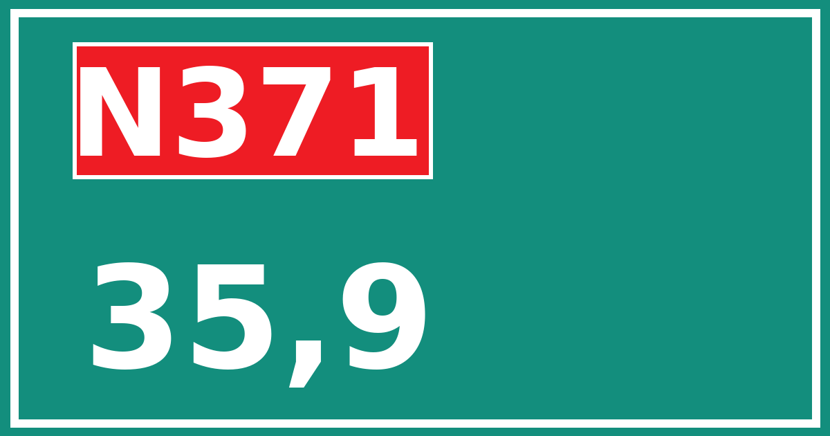 Hectometerbord N371 35,9