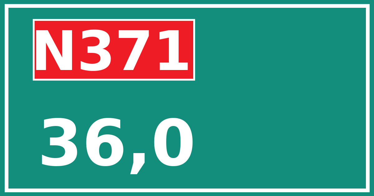 Hectometerbord N371 36,0