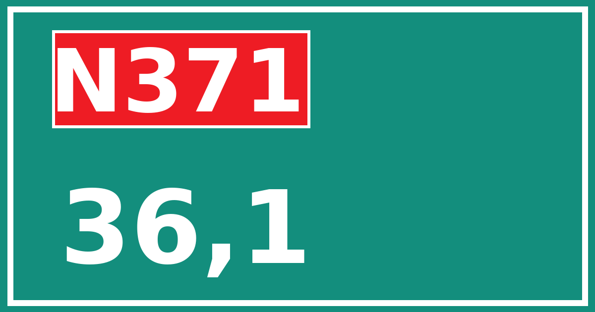 Hectometerbord N371 36,1