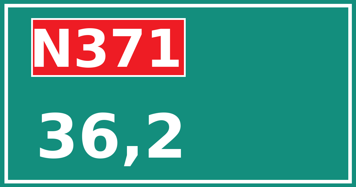 Hectometerbord N371 36,2