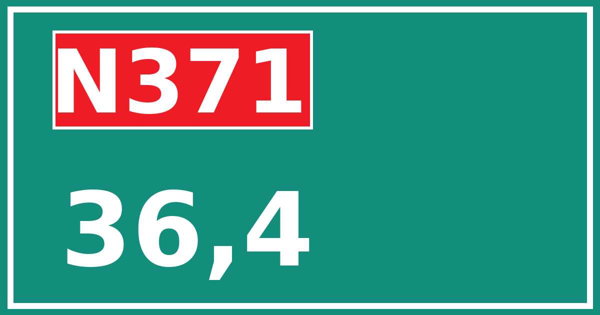Hectometerbord N371 36,4