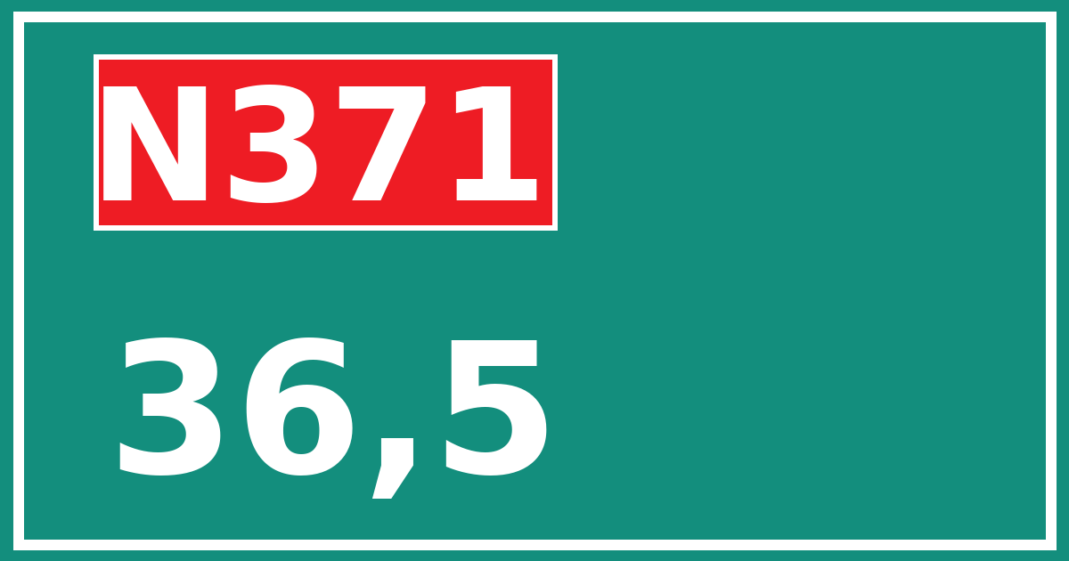 Hectometerbord N371 36,5