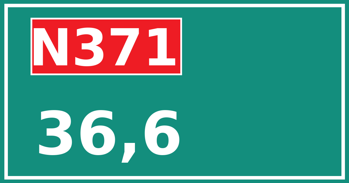 Hectometerbord N371 36,6