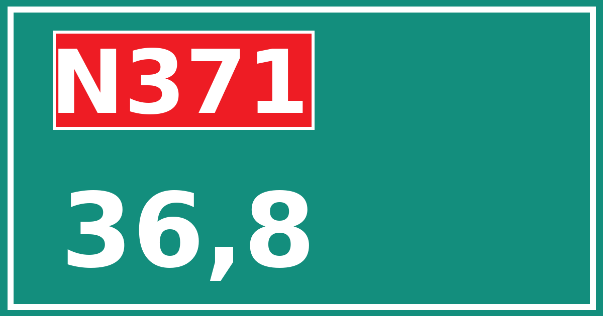 Hectometerbord N371 36,8