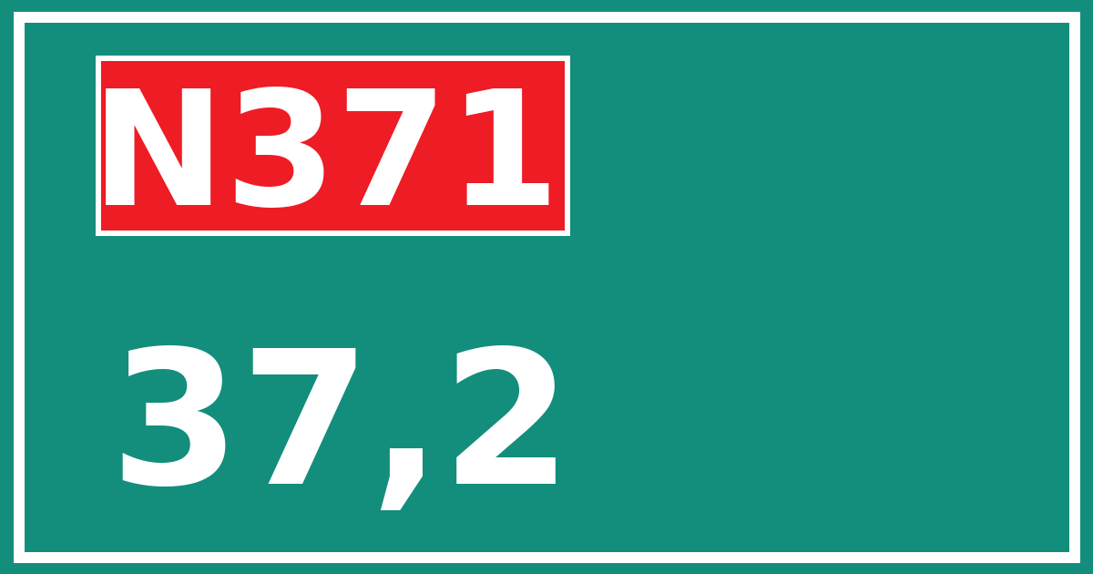 Hectometerbord N371 37,2