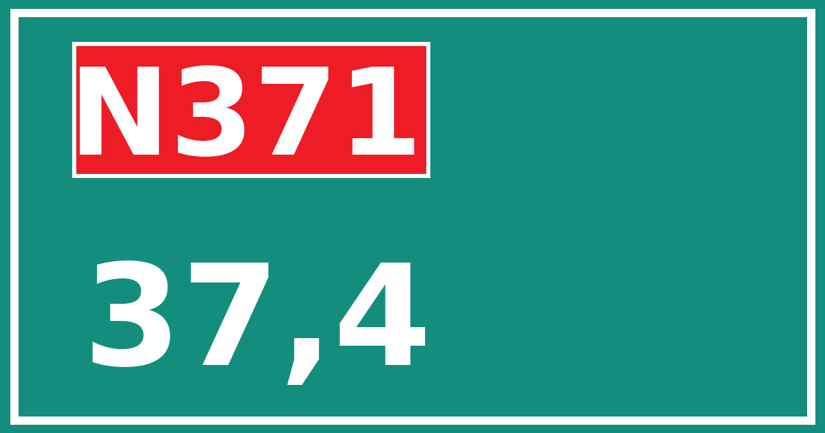 Hectometerbord N371 37,4