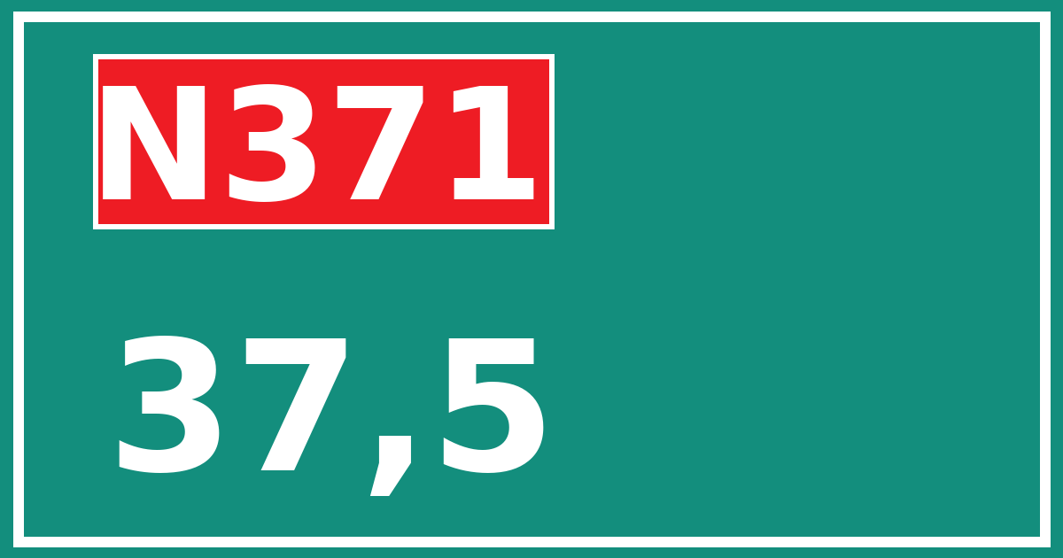 Hectometerbord N371 37,5