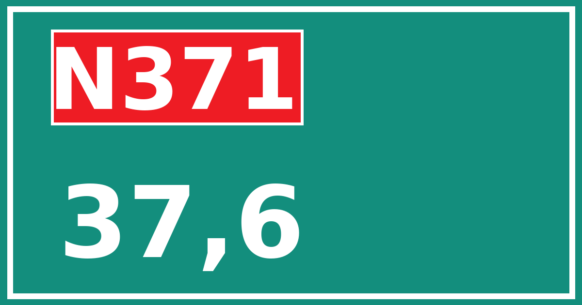 Hectometerbord N371 37,6