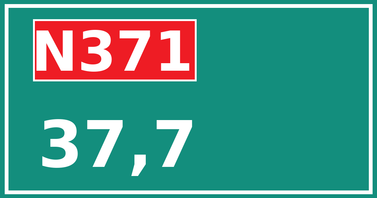 Hectometerbord N371 37,7