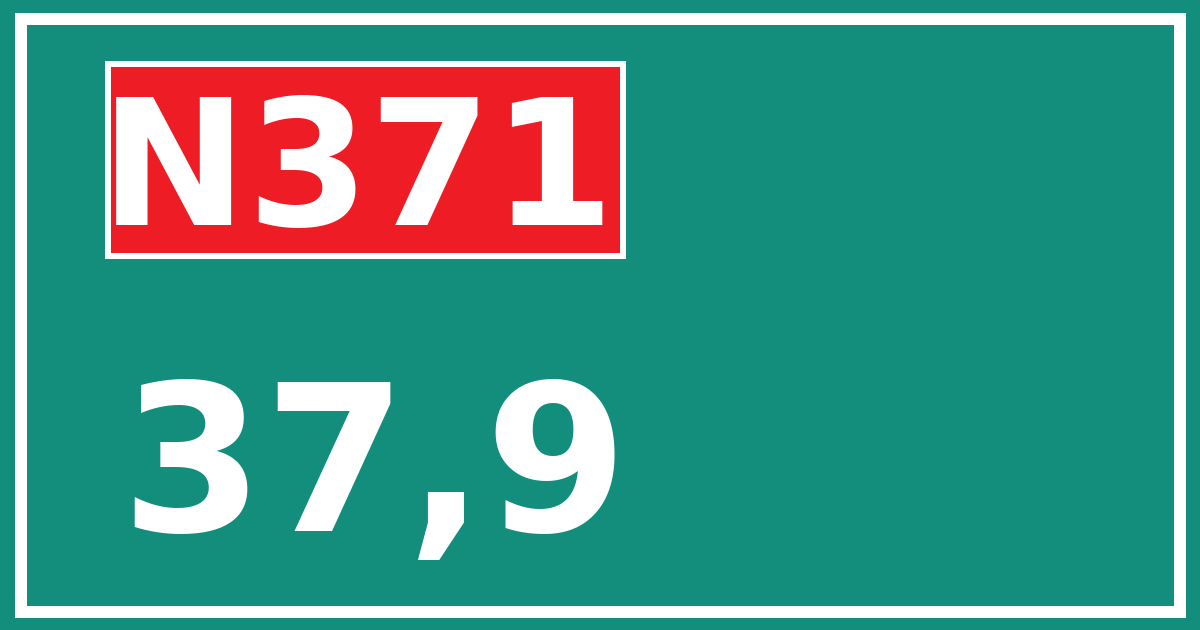 Hectometerbord N371 37,9
