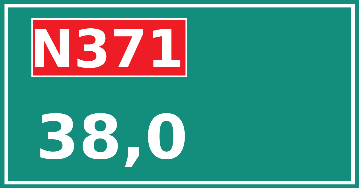 Hectometerbord N371 38,0
