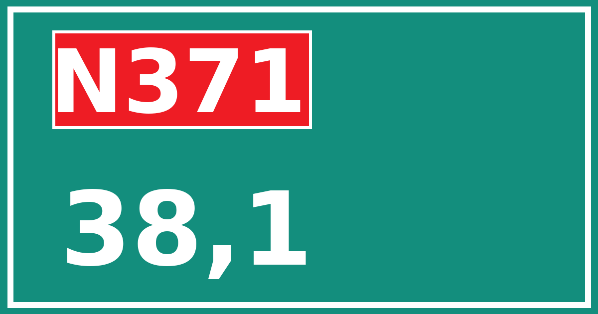 Hectometerbord N371 38,1
