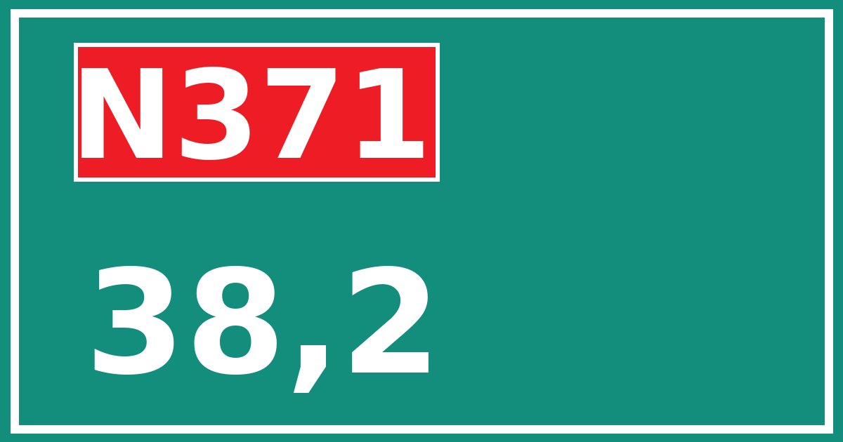 Hectometerbord N371 38,2