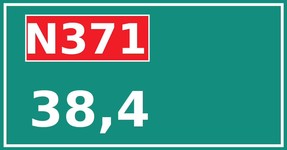 Hectometerbord N371 38,4