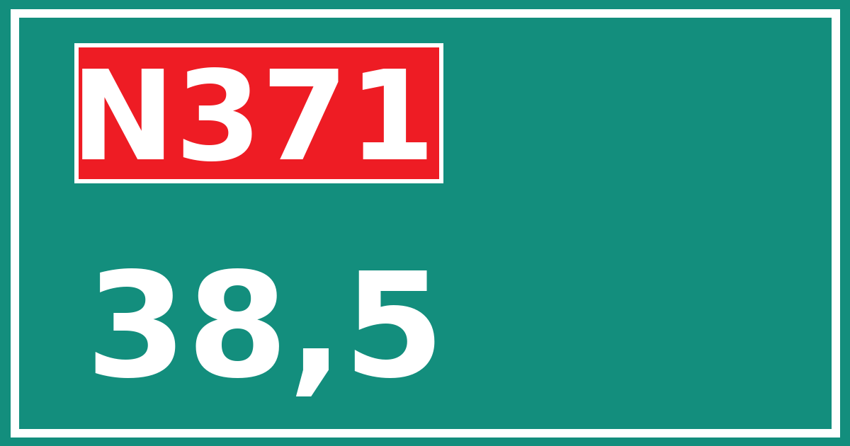 Hectometerbord N371 38,5