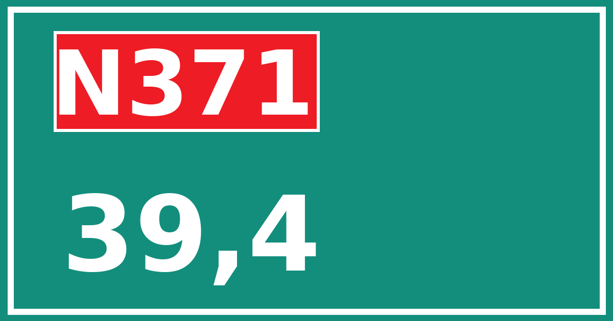 Hectometerbord N371 39,4