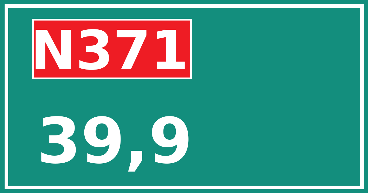 Hectometerbord N371 39,9