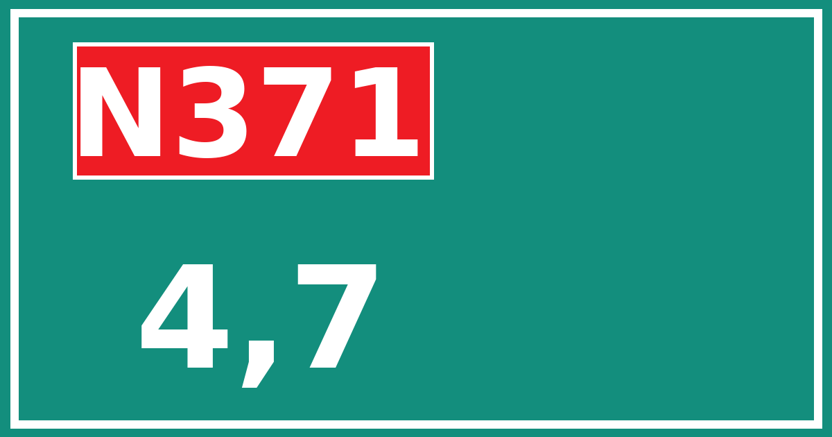 Hectometerbord N371 4,7