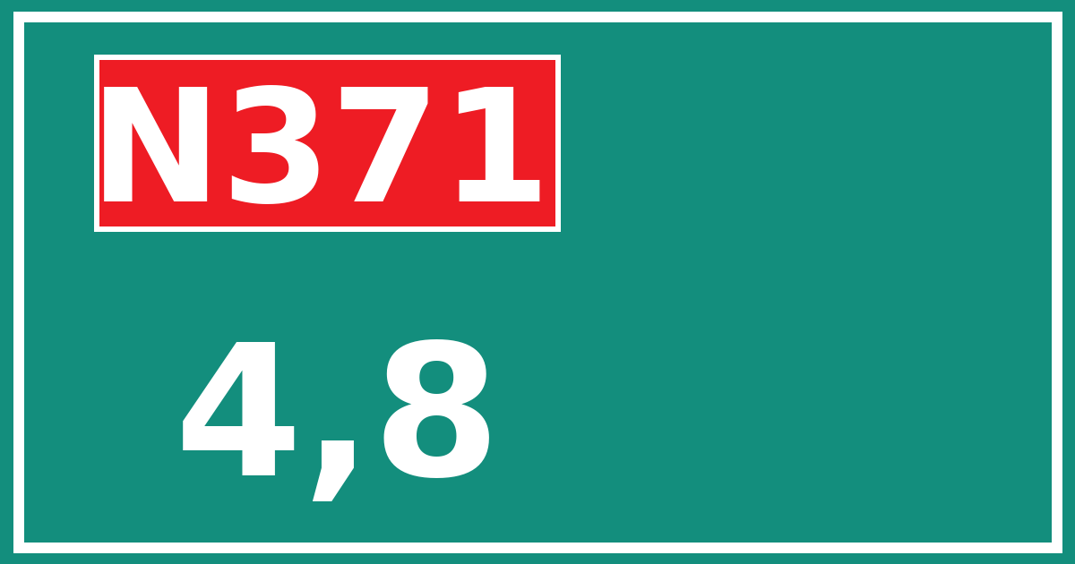 Hectometerbord N371 4,8