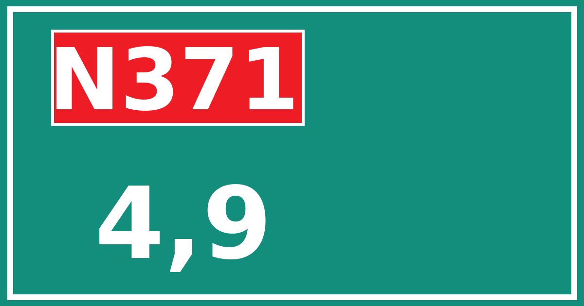 Hectometerbord N371 4,9
