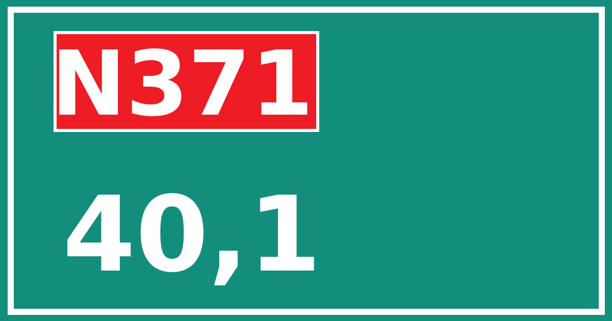 Hectometerbord N371 40,1