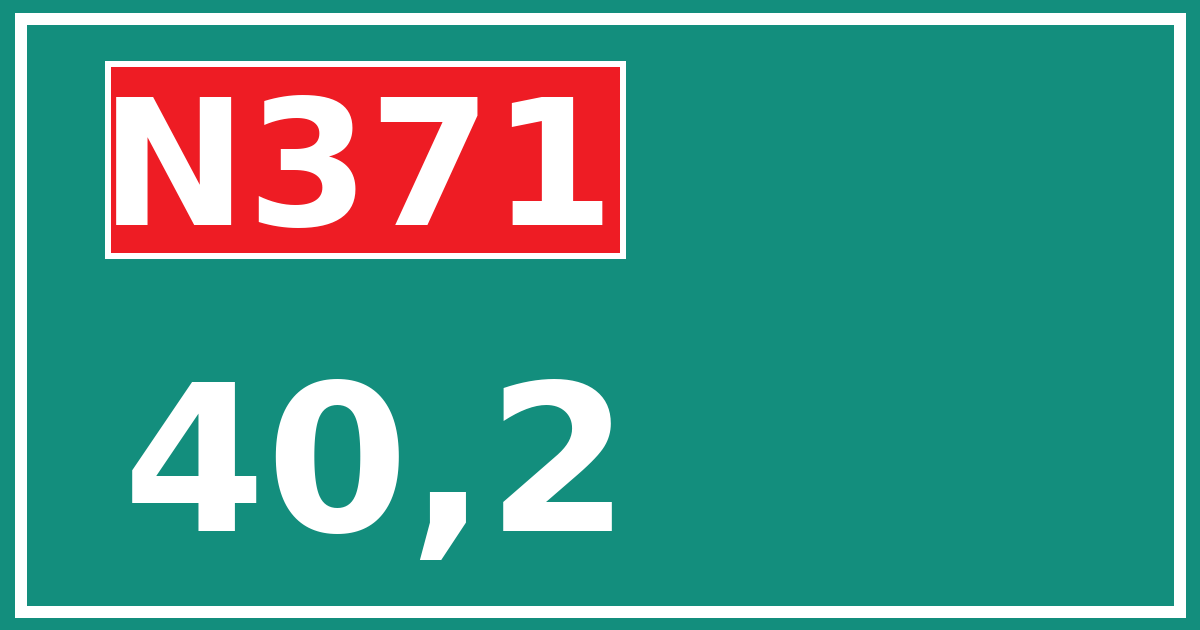 Hectometerbord N371 40,2