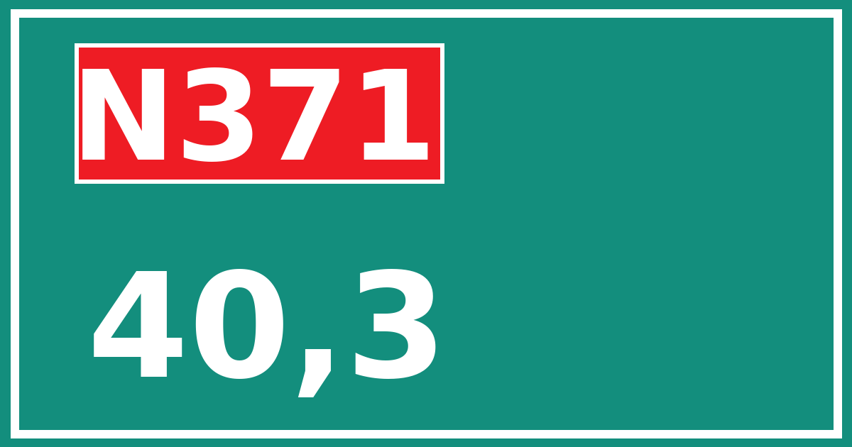 Hectometerbord N371 40,3