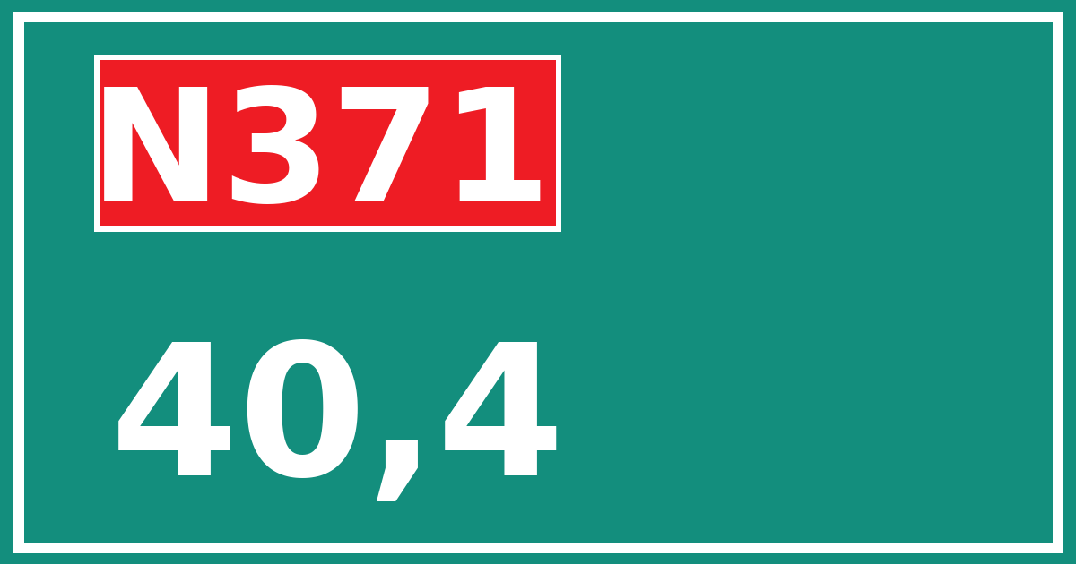 Hectometerbord N371 40,4
