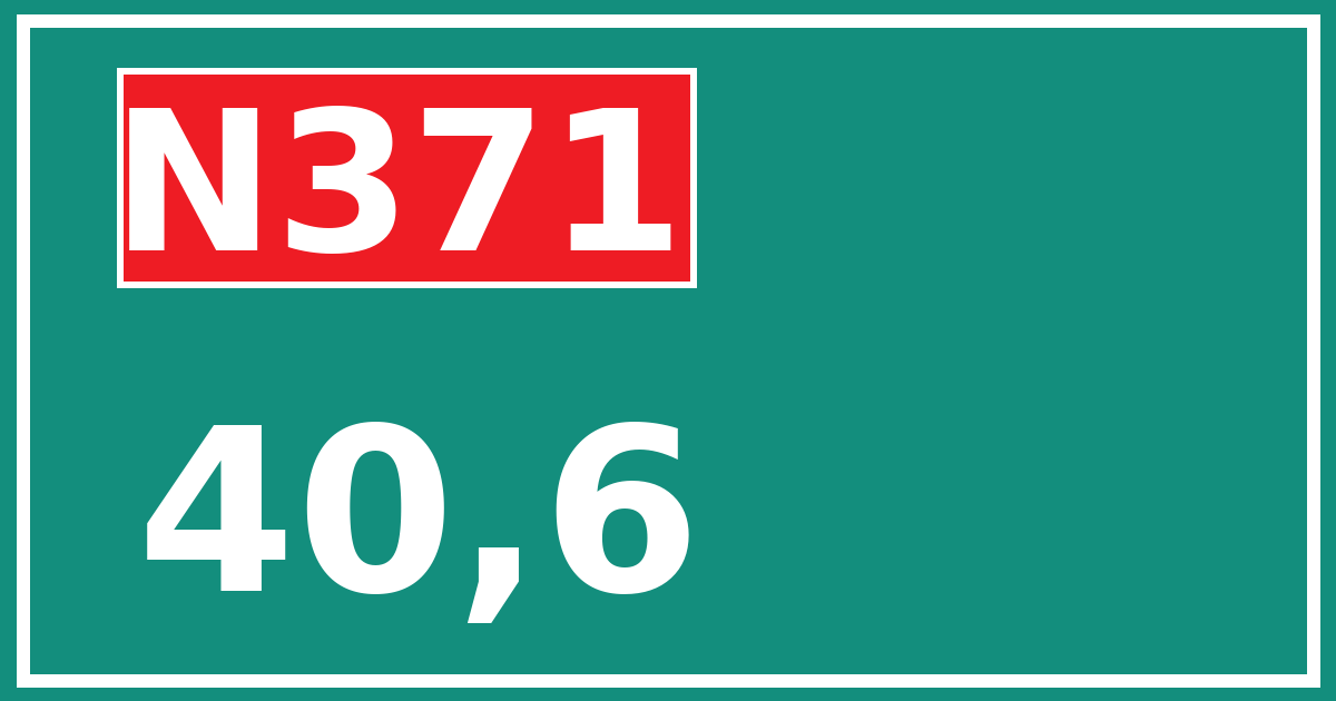 Hectometerbord N371 40,6