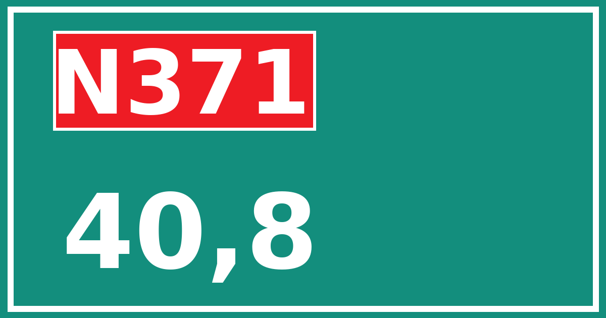 Hectometerbord N371 40,8