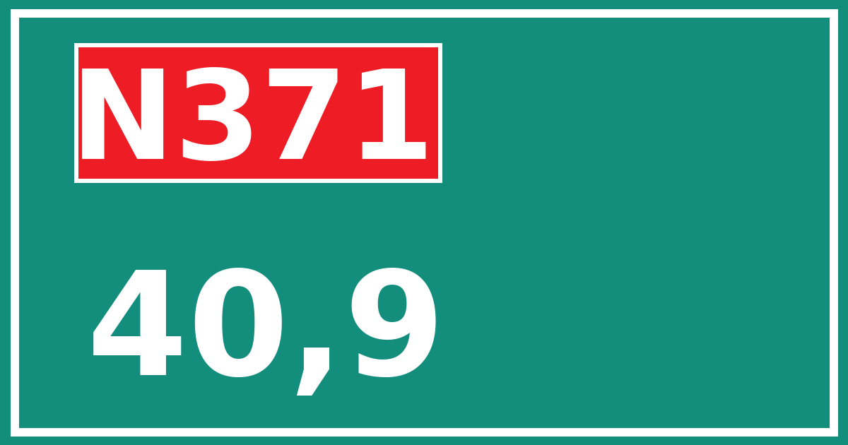 Hectometerbord N371 40,9