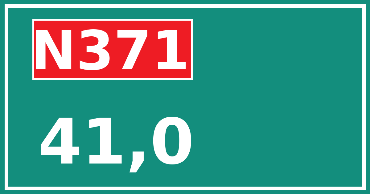Hectometerbord N371 41,0