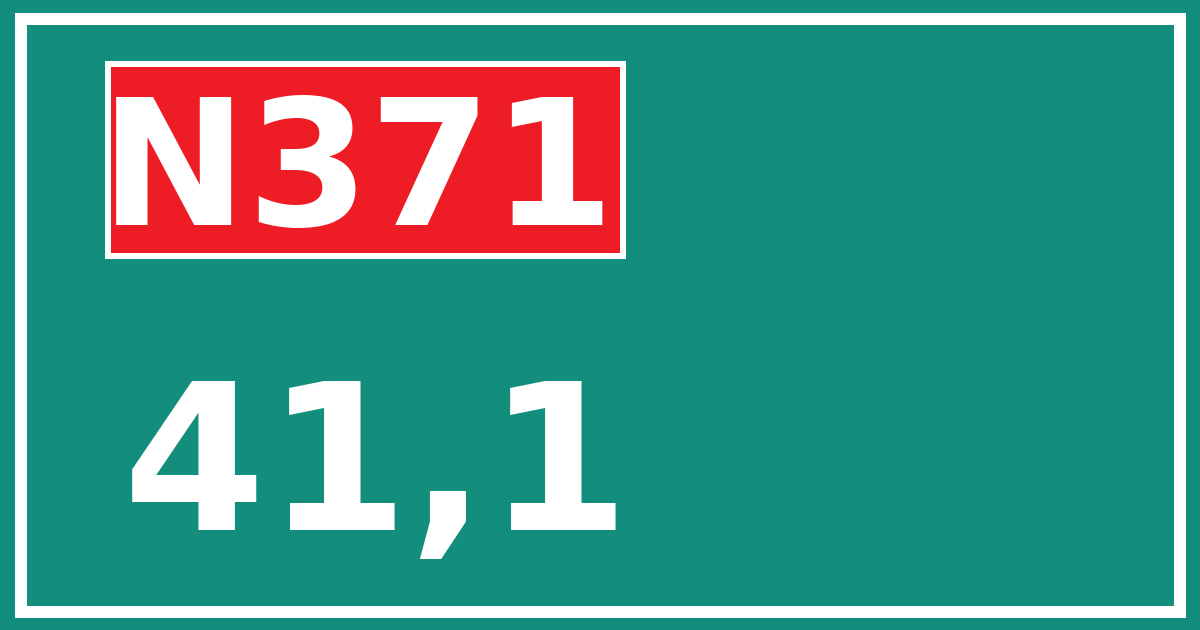 Hectometerbord N371 41,1