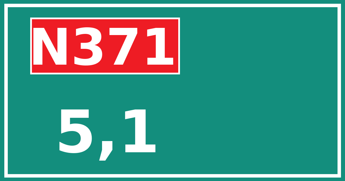 Hectometerbord N371 5,1