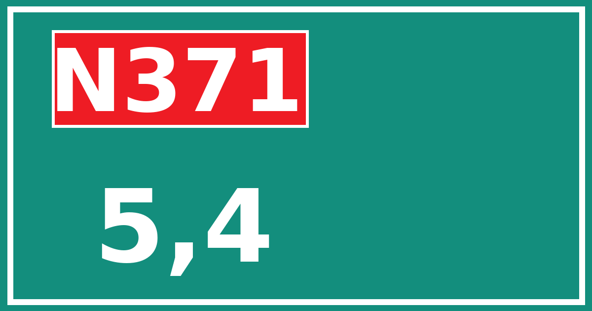 Hectometerbord N371 5,4
