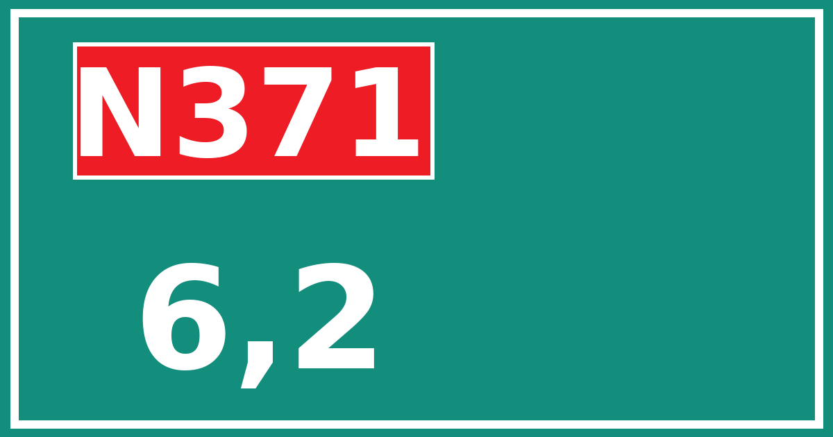 Hectometerbord N371 6,2