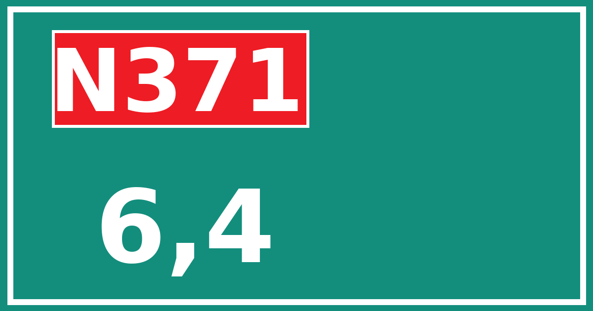Hectometerbord N371 6,4