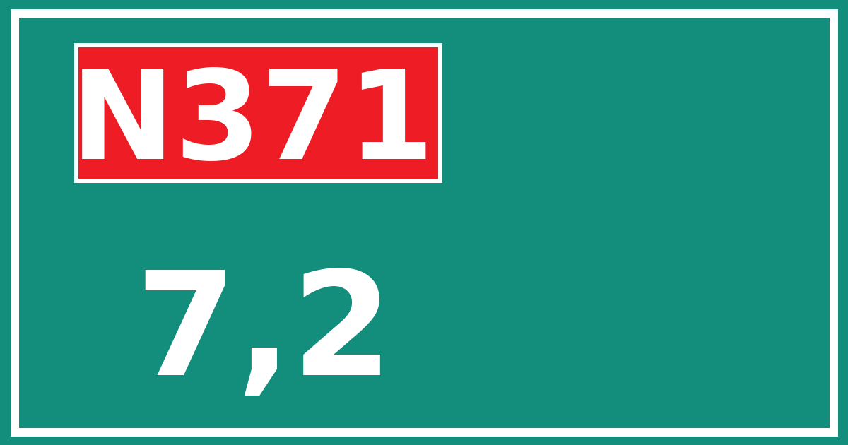 Hectometerbord N371 7,2