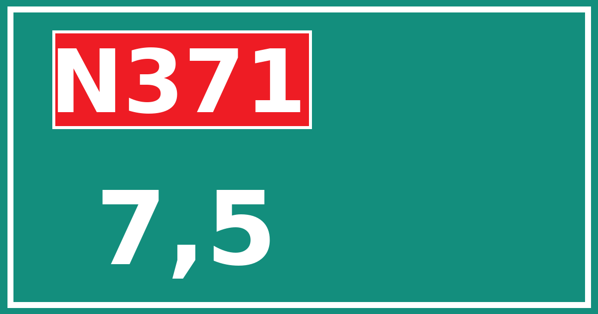 Hectometerbord N371 7,5