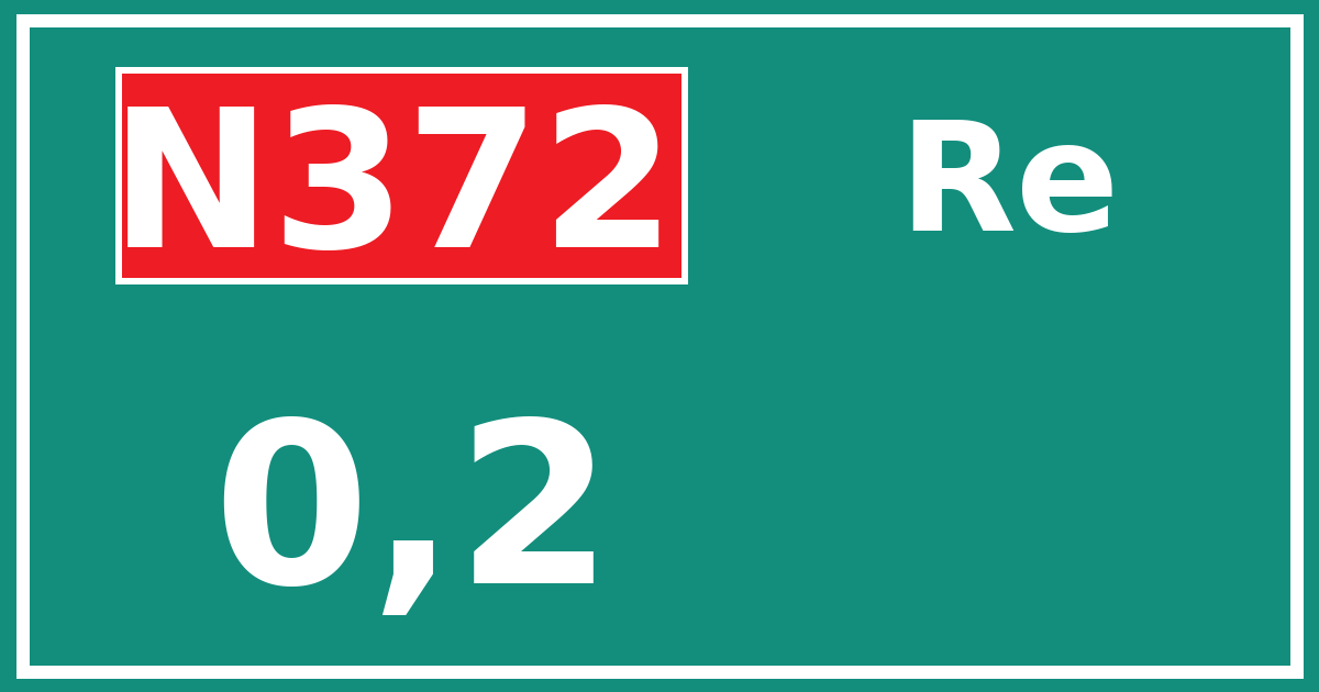 Hectometerbord N372 0,2 zijde Re