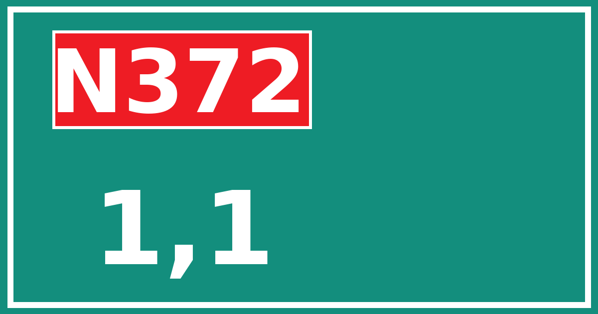 Hectometerbord N372 1,1
