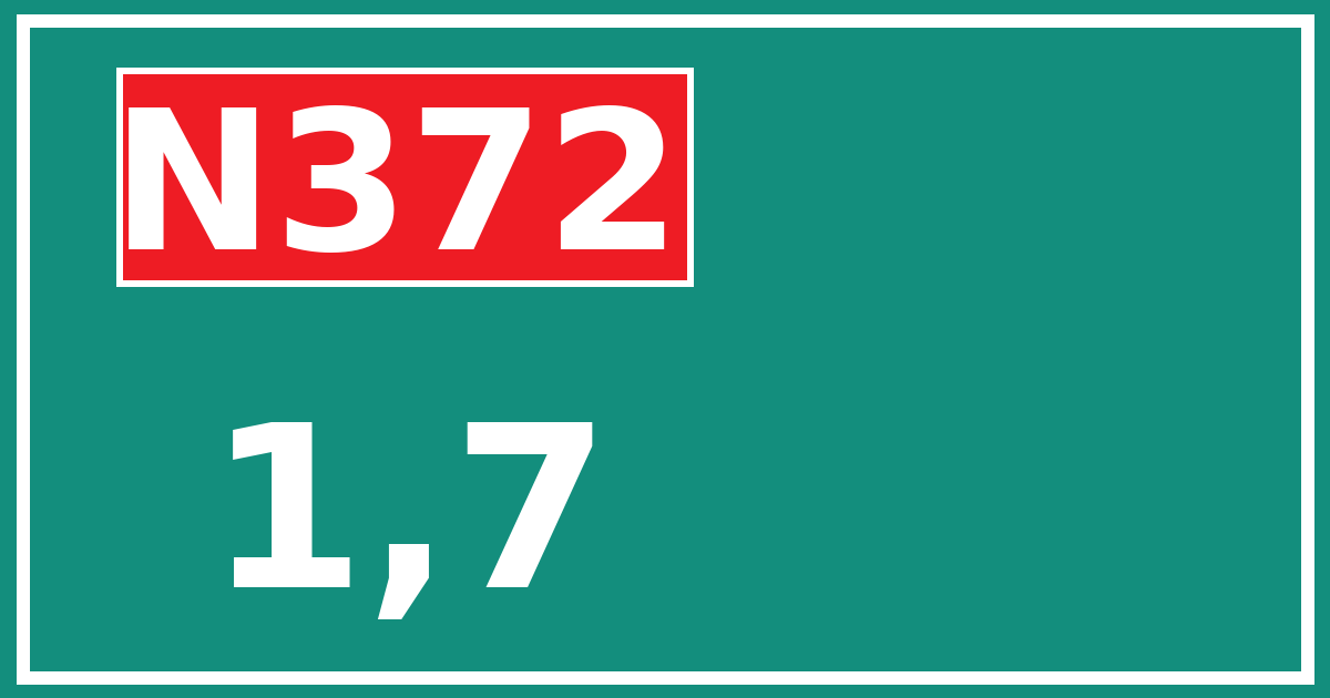 Hectometerbord N372 1,7