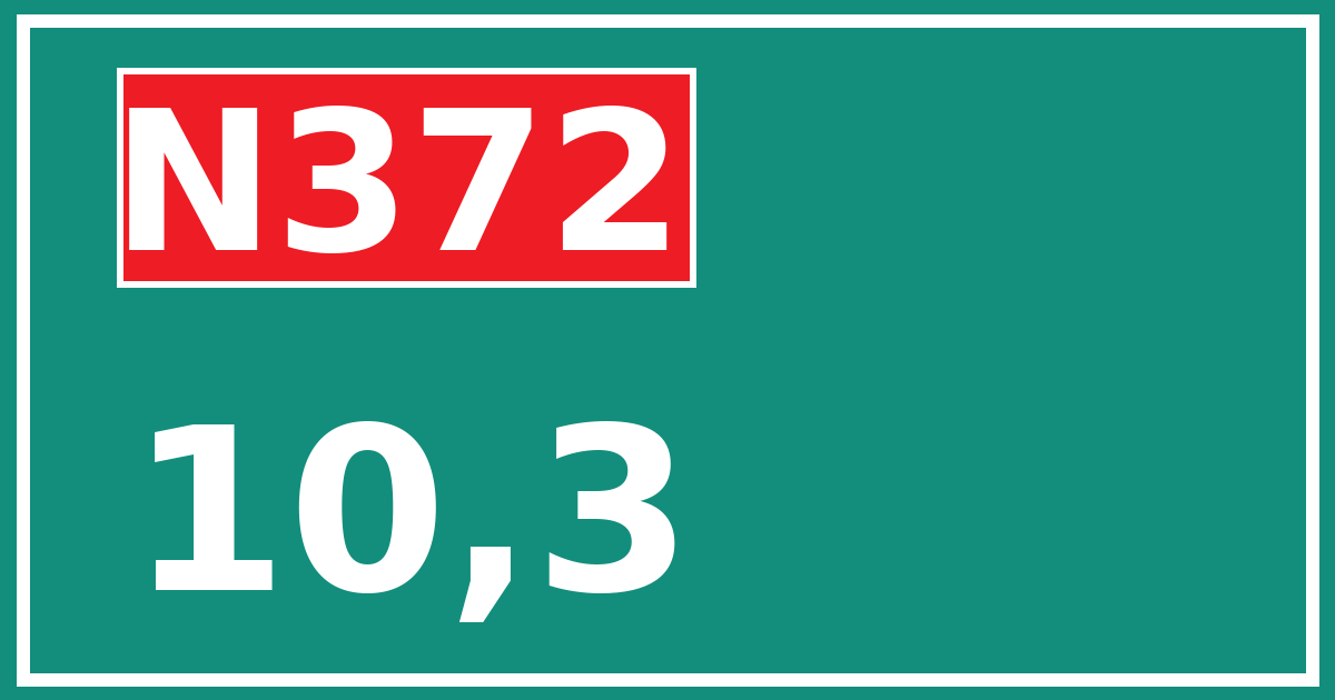 Hectometerbord N372 10,3